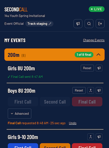 Announcer dashboard